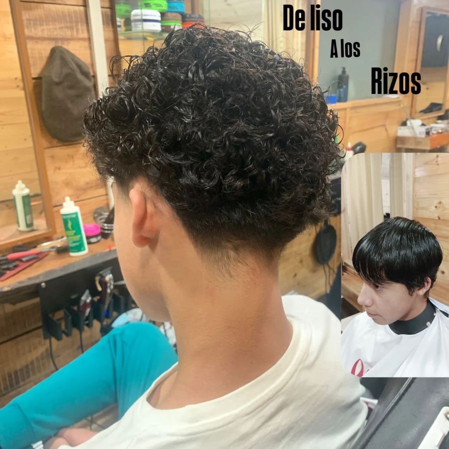 Definición de rizos, antes y después